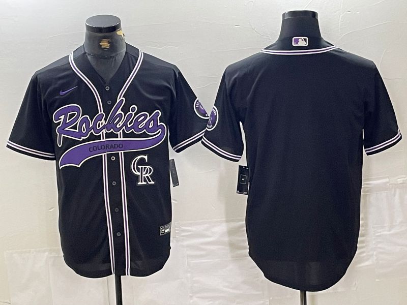 Men Colorado Rockies Blank Black Joint name Nike 2024 MLB Jersey style 2->->MLB Jersey